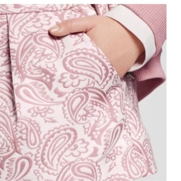 Victoria Beckham Target Women's  Blush‎ Floral Pleated Jacquard Short shorts NWT - Picture 2 of 3